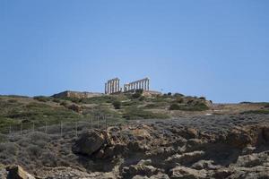 tempel van Poseidon Bij kaap geluid, Griekenland foto