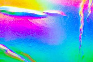 verfrommeld holografische regenboog folie iriserend structuur abstract hologram achtergrond foto