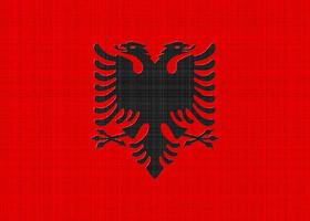 Albanië vlag Aan een getextureerde achtergrond. concept collage. foto