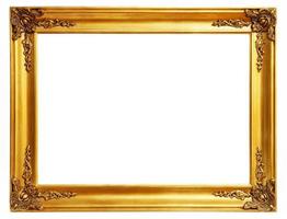 gouden frame op witte achtergrond foto