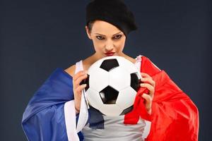 Frans voetbal ventilator foto