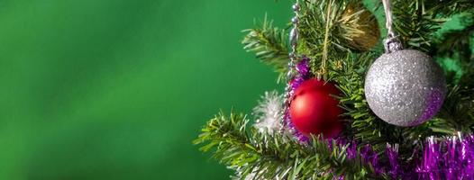 Kerstmis en nieuw jaar vakantie groen achtergrond foto