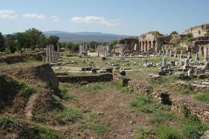 theater van afrodisis oude stad in aydin, turkiye foto