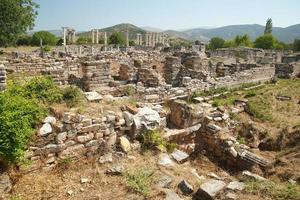 binnenplaats huis in afrodisis oude stad in aydin, turkiye foto