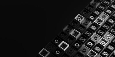 meetkundig abstract achtergrond donker kleur zwart plein kader 3d illustratie foto