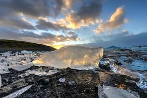 gletsjerlagune, jokulsarlon, ijsland foto