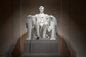 Lincoln monument in Washington dc Bij nacht. foto