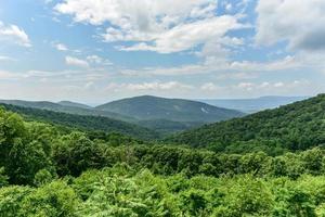 visie van de shenandoah vallei en blauw nok bergen van shenandoah nationaal park, Virginia foto