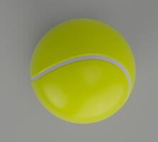 3d illustratie renderen minimaal tennis bal Aan wit achtergrond. foto