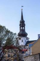 Tallinn oud stad- in zomer avond foto