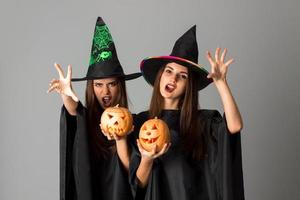 meisjes in halloween stijl foto