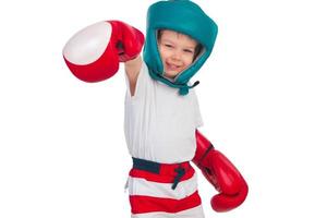 jongen in boksen kleding foto