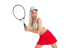 tennis speler met racket foto