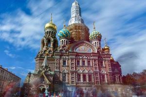 kerk van de redder Aan gemorst bloed in heilige petersburg, Rusland. foto