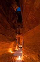 petra, Jordanië Bij nacht foto