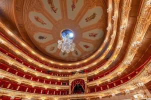 Moskou, Rusland - juni 27, 2018 - de bolshoi theater, een historisch theater in Moskou, Rusland welke houdt ballet en opera optredens. foto