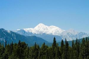 panoramisch visie van bergen omgeving praateetna, Alaska foto