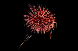 Coney Island Beach Vuurwerk foto