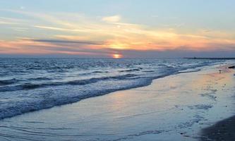 Brighton-Coney eiland strand zonsondergang foto