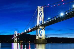 de midden Hudson brug overspannende de Hudson rivier- in de buurt poughkeepsie, nieuw york. foto