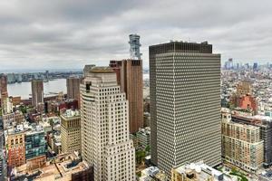 antenne visie van de nieuw york stad horizon foto