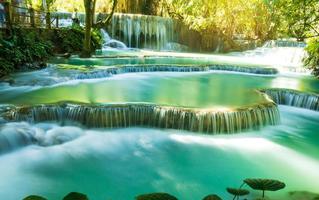 tat kuang si watervallen, mooi Woud waterval van Laos foto