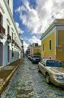 san juan, puerto rico - december 26, 2015 - straat in oud san juan, puerto rico foto