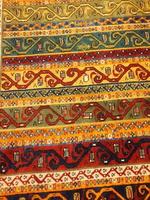 Jakarta, Indonesië Aan juli 2022. deze is een typisch Turks tapijt motief welke is handgeweven door Turks wevers. foto