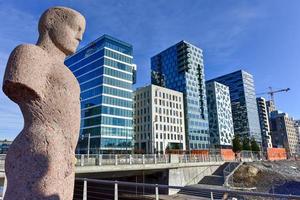 Oslo, Noorwegen - februari 28, 2016 - modern bedrijf architectuur in de centrum van Oslo, Noorwegen. foto