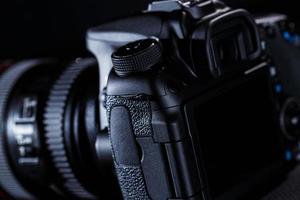 dichtbij omhoog van dslr camera foto