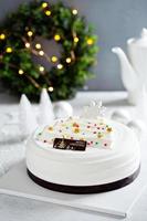 witte kerst cake foto