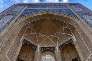 visie van de Tasjkent hazrati imam complex barakhan madrasa in Tasjkent, Oezbekistan. foto