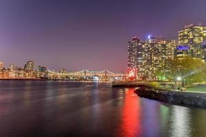 nieuw york stad horizon visie van portaal park, lang eiland stad, koninginnen. foto