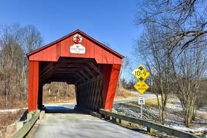 cooley gedekt brug in Pittsford, Vermont foto