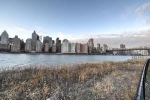 visie van Manhattan van roosevelt eiland foto