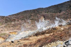 owakudani zwavel heet voorjaar in de buurt meer ashi in hakone, kanagawa , Japan foto