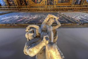 Florence, Italië - maart 21, 2018 - beeldhouwwerk in palazzo vecchio in de piazza della signoria in Florence, Italië. foto