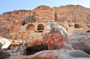 ruïnes in petra, Jordanië foto