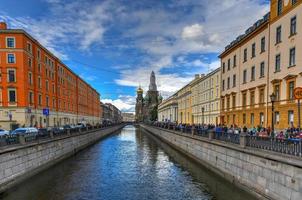 kerk van de redder Aan gemorst bloed in heilige petersburg, Rusland. foto