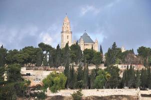 monteren Zion en de abdij van de slaapzaal, Israël foto