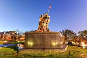 de Verenigde staten marinier corps oorlog gedenkteken in Arlington district, Virginia, Verenigde Staten van Amerika, 2022 foto