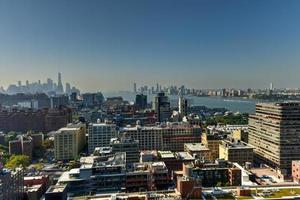 visie van downtown Manhattan van de Hudson yards in nieuw york stad foto