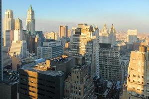 nieuw york stad horizon van downtown Manhattan in de financieel wijk. foto