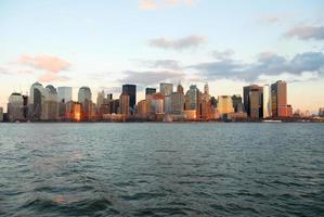 lager Manhattan horizon van de Hudson rivier- in nieuw york stad. foto