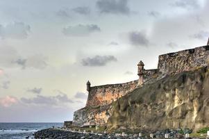 castillo san felipe del Morro ook bekend net zo fort san felipe del Morro of Morro kasteel. het is een 16e eeuw citadel gelegen in san juan, puerto rico. foto