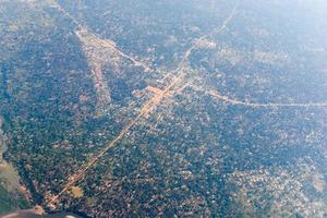 antenne visie van de kust van inhambane provincie in mozambique. foto