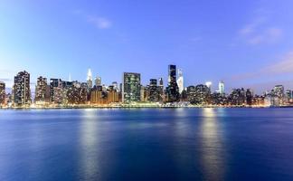 nieuw york stad horizon visie van portaal park, lang eiland stad, koninginnen. foto