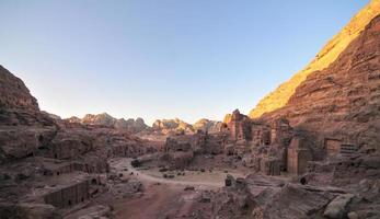 petra, Jordanië Bij zonsondergang foto