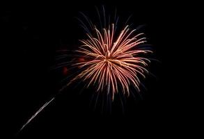 Coney Island Beach Vuurwerk foto