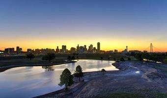 Dallas horizon Bij zonsopkomst foto